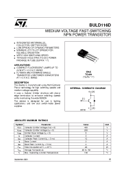 Datasheet BULD116D manufacturer STMicroelectronics