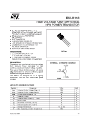 Datasheet BULK118 manufacturer STMicroelectronics