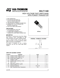 Datasheet BULT118D manufacturer STMicroelectronics
