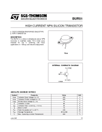 Datasheet BUR51 manufacturer STMicroelectronics