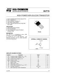Datasheet BUT70 manufacturer STMicroelectronics