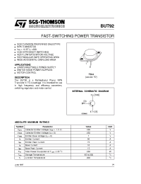 Datasheet BUT92 manufacturer STMicroelectronics