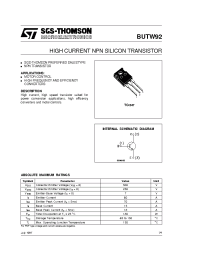 Datasheet BUTW92 manufacturer STMicroelectronics