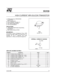 Datasheet BUV20 manufacturer STMicroelectronics