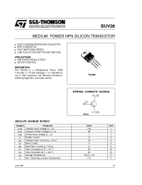 Datasheet BUV26 manufacturer STMicroelectronics