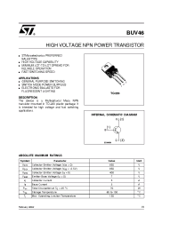 Datasheet BUV46FI manufacturer STMicroelectronics