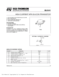 Datasheet BUX41 manufacturer STMicroelectronics