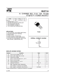 Datasheet BUZ71AFI manufacturer STMicroelectronics