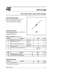 Datasheet BYT01-400 manufacturer STMicroelectronics