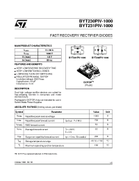 Datasheet BYT230PIV-1000 manufacturer STMicroelectronics