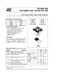 Datasheet BYT260PIV-400 manufacturer STMicroelectronics