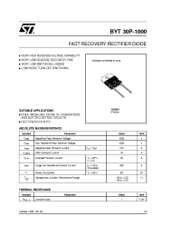 Datasheet BYT30P-1000 manufacturer STMicroelectronics
