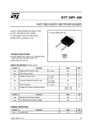 Datasheet BYT30PI-400 manufacturer STMicroelectronics