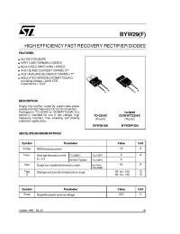 Datasheet BYW29200 manufacturer STMicroelectronics