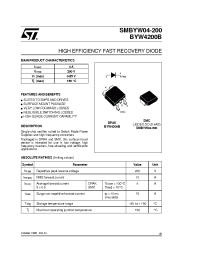 Datasheet BYW4200B-TR manufacturer STMicroelectronics