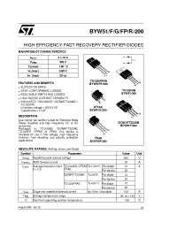 Datasheet BYW51FP200 manufacturer STMicroelectronics