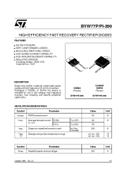 Datasheet BYW77PI manufacturer STMicroelectronics