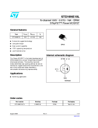 Datasheet D16NE10L manufacturer STMicroelectronics