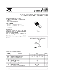Datasheet D45H5 manufacturer STMicroelectronics