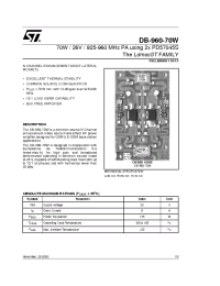 Datasheet DB-960-70W manufacturer STMicroelectronics