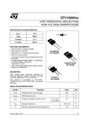 Datasheet DTV1500HF manufacturer STMicroelectronics