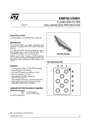 Datasheet EMIF02-USB01 manufacturer STMicroelectronics