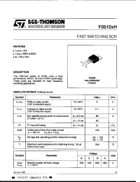 Datasheet F0810BH manufacturer STMicroelectronics
