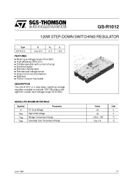 Datasheet GS-R1012 manufacturer STMicroelectronics