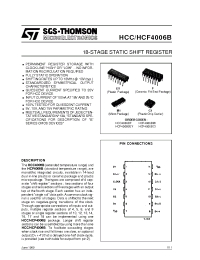 Datasheet HCC4006BF manufacturer STMicroelectronics