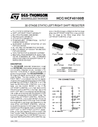 Datasheet HCC40100B manufacturer STMicroelectronics