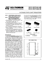 Datasheet HCC4014BC1 manufacturer STMicroelectronics