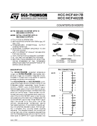 Datasheet HCC4017B manufacturer STMicroelectronics