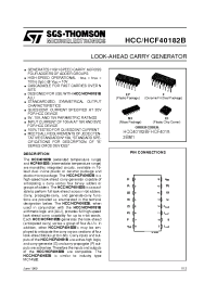 Datasheet HCC40182B manufacturer STMicroelectronics