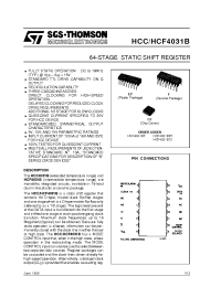 Datasheet HCC4031B manufacturer STMicroelectronics
