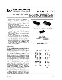 Datasheet HCC4034B manufacturer STMicroelectronics