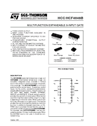 Datasheet HCC4048BF manufacturer STMicroelectronics