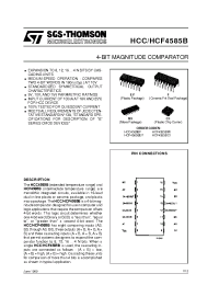 Datasheet HCC4585B manufacturer STMicroelectronics