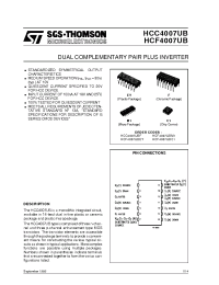 Datasheet HCF4007UBEY manufacturer STMicroelectronics