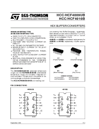 Datasheet HCF4009UB manufacturer STMicroelectronics