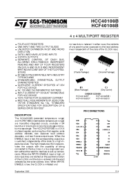 Datasheet HCF40108BC1 manufacturer STMicroelectronics