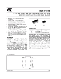 Datasheet HCF40160 manufacturer STMicroelectronics