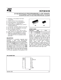 Datasheet HCF40161 manufacturer STMicroelectronics
