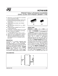 Datasheet HCF40193 manufacturer STMicroelectronics