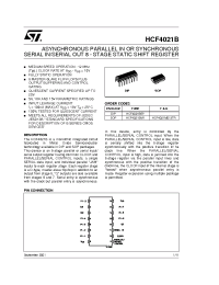 Datasheet HCF4021M013TR manufacturer STMicroelectronics