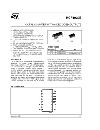 Datasheet HCF4022M013TR manufacturer STMicroelectronics
