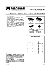 Datasheet HCF40257B manufacturer STMicroelectronics