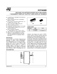 Datasheet HCF4026 manufacturer STMicroelectronics