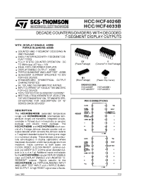 Datasheet HCF4026BC1 manufacturer STMicroelectronics