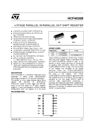 Datasheet HCF4035M013TR manufacturer STMicroelectronics