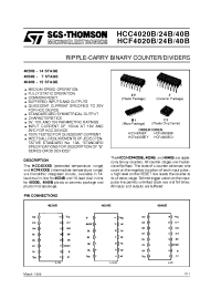 Datasheet HCF4040B manufacturer STMicroelectronics